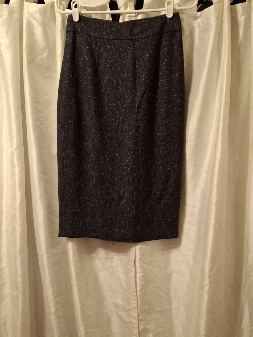T Tahari Dark Charcoal Tweed Pencil Skirt
